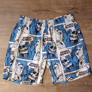 Blue Broken Promises Swim Trunks